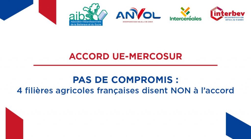 Acteurs Locaux France - Aucun Compromis pour les 4 Filières Agricoles Françaises qui disent NON à l'accord UE-Mercosur 