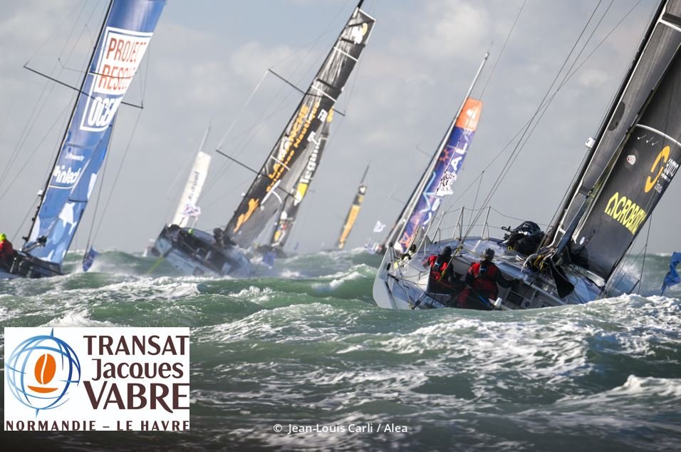 ''Transat jacques Vabre'' Départs des Ultim, des Ocean-Fifty et des Class40, les IMOCA neutralisés pour un départ ultérieur.