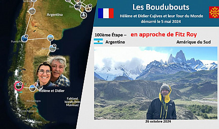 100ème Étape des Boudubouts en ARGENTINE - Approche  de Fitz Roy