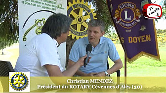 Christian MENDEZ président du ROTARY Club Cévennes d'Alès au micro de TvLocale 