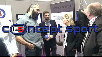 Sébastien CHABAL Fondateur de Concept Sport présentait la Station Sport Lib' durant le Salon des Maires d'Ile de France @sebchabal