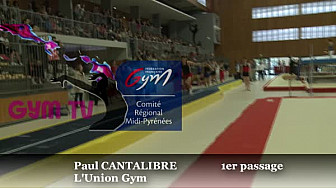 Gymnastique Tumbling: Paul CANTALIBRE de L'Union Gym aux Championnat Sud en Tumbling 18ans et + le 9 avril 2016 à Colomiers @FFGymnastique