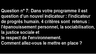 Présidentielle 2012 : la JCEF reçoit Martine Billard, front de gauche, question n°7