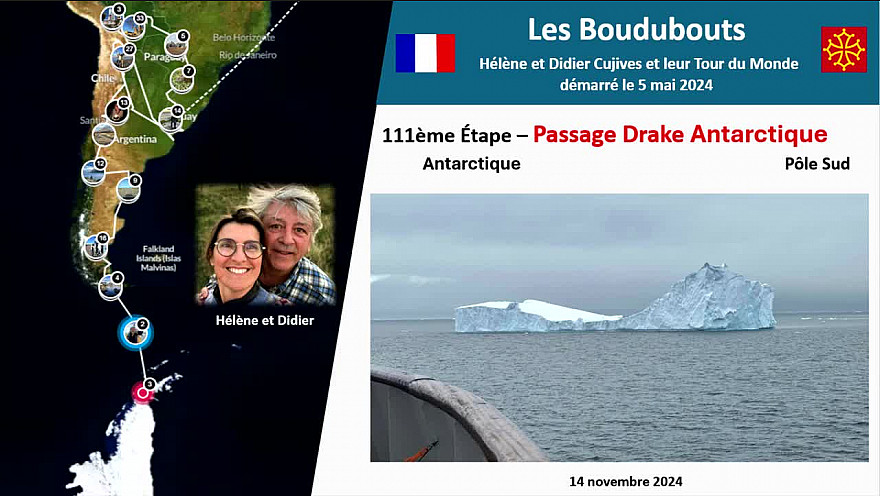 Acteurs-Locaux 'Les Boudubouts' 111ème étape passage de Drake de l'Antarctique